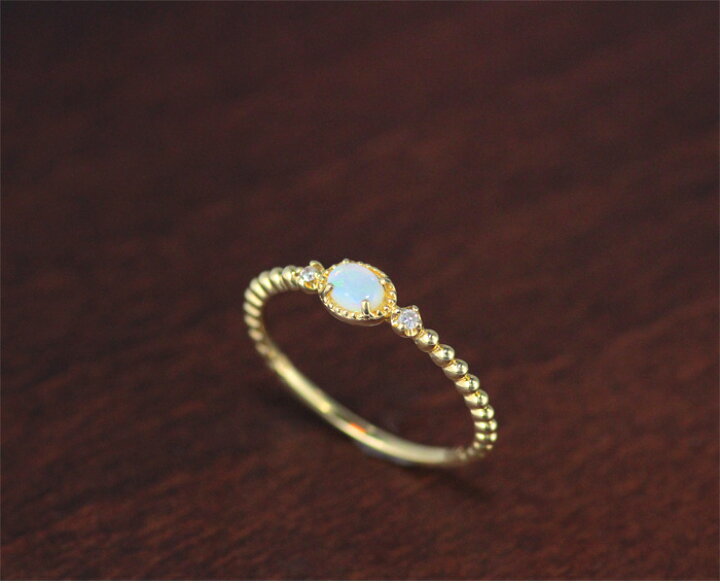 楽天市場】クーポン配布中 K18 18金 リング オパール レディース 指輪  