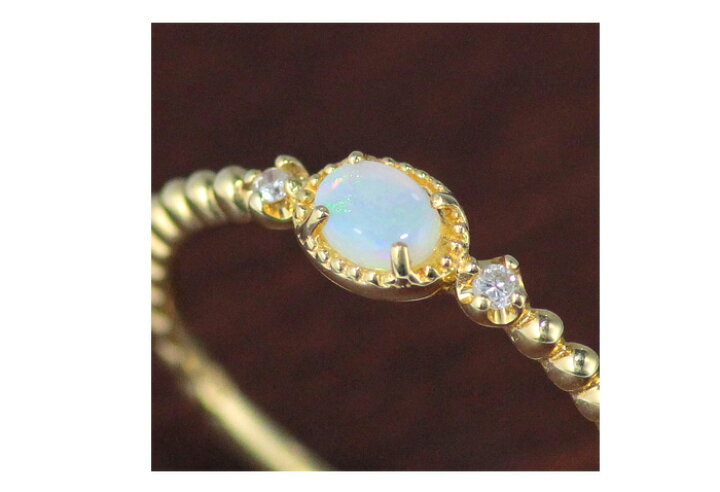 楽天市場】クーポン配布中 K18 18金 リング オパール レディース 指輪  