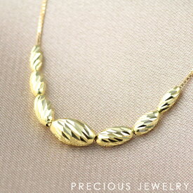 ネックレス 18金 k18 18k レディース イエローゴールド ピンクゴールド ホワイトゴールド ゴールド シンプル スライドボールチェーン ギフト プレゼント ミラーボール チェーン