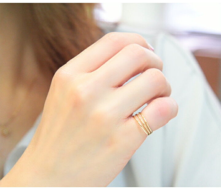 楽天市場 Offクーポン配布中 18金 K18 18k ピンキーリング レディース リング ゴールド 指輪 リング セットリング イエローゴールド ピンクゴールド クール シンプル 重ねづけ 小指 薬指 華奢 地金のみ プレシャスジュエリー楽天市場店