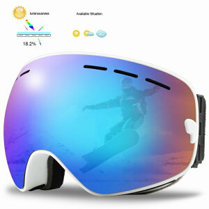 スキーゴーグル スノーボードゴーグル スキーウエア 防風/防雪/曇り防止 PCレンズ 保護めがね ダブルレンズ スノーボードウエア UV400保護
