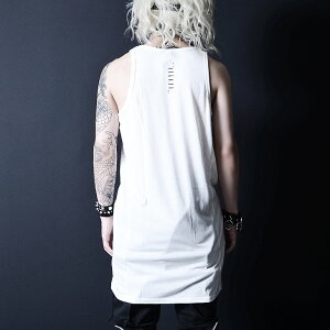 【minority】SolidLongTanktopタンクトップメンズロックタンクトップV系ファッション夏ヴィジュアル系ファッションノースリーブモード系メンズタンクトップレイヤードカットオフロングタンク重ね着インナーブランドパンクファッション個性的