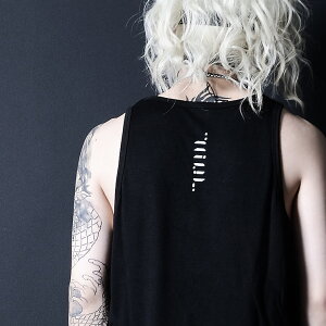 【minority】SolidLongTanktopタンクトップメンズロックタンクトップV系ファッション夏ヴィジュアル系ファッションノースリーブモード系メンズタンクトップレイヤードカットオフロングタンク重ね着インナーブランドパンクファッション個性的
