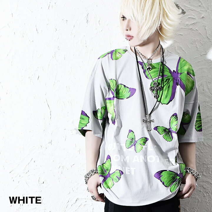楽天市場 V系 ファッション 夏 カットソー V系 メンズ ヴィジュアル系 ファッション 半袖tシャツ 派手 Tシャツ メンズ ビックt メンヘラ V系 大きいサイズ パンク ロック ファッション 病み 服 原宿系 メンズ 派手 半袖 地雷系 派手かわ ユニセックス カラフル Tシャツ