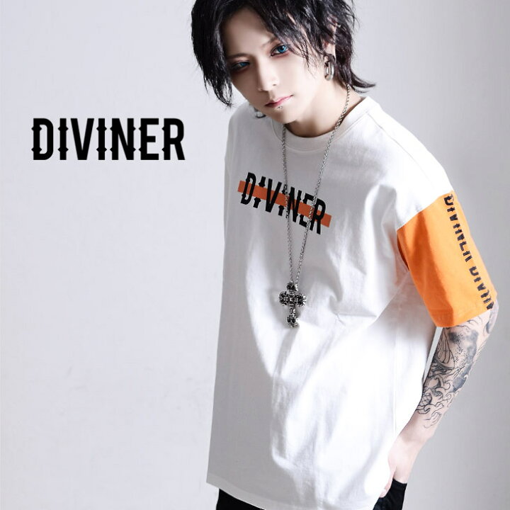 楽天市場 ヴィジュアル系 ファッション V系 ビジュアル系 ストリート メンズ Tシャツ 地雷 病み 服 半袖 夏服 春夏 ディバイナー モード系 ロック 原宿系 韓国系 オルターベノム オーバーサイズ ブラック 紫 カッコいい大きいサイズ Oz オズ コットン Diviner Glimpse