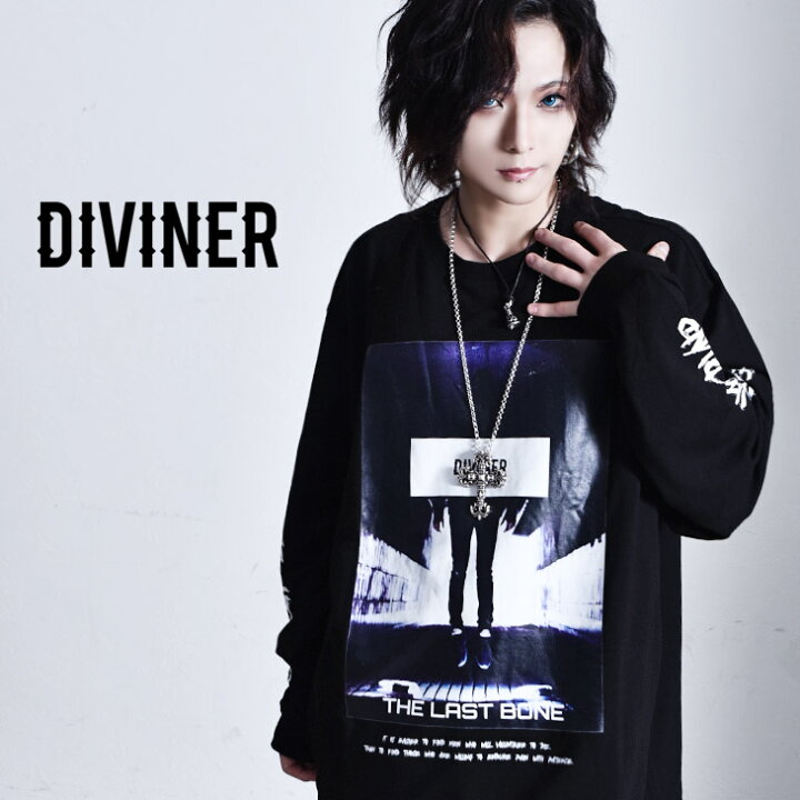 楽天市場 韓国ファッション メンズ 韓国系 韓国 V系 ヴィジュアル系 ビジュアル系 ロック パンクロック ホスト ロンt メンズ ストリート系 ストリート 地雷 地雷系 Diviner ディバイナー 派手な服 モード系 原宿系 Diviner At The End L Tee Ozオズ