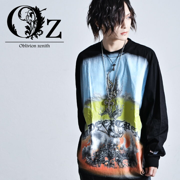 楽天市場 ヴィジュアル系 ファッション メンズ V系 ロンt Tシャツ 長袖 Tシャツ ビジュアル系 派手 ストリート系 ストリートファッション 個性的 ロック パンクロック ヘビーメタル バンドt パンク系ラウド系 ハードコア メタル系 奇抜 病み 原宿系 地雷 V系 オシャレ