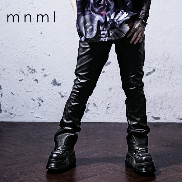 楽天市場 Mnml ミニマル パンツ フレアパンツ レザーパンツ フェイクレザー シューカットパンツ フレア パンツ ボトムス ブーツカットパンツ ワイドパンツ ファッション ブランド 28 30 32 Inch インチ V系 ヴィジュアル系 ビジュアル系 パンクロック 黒 ブラック Oz