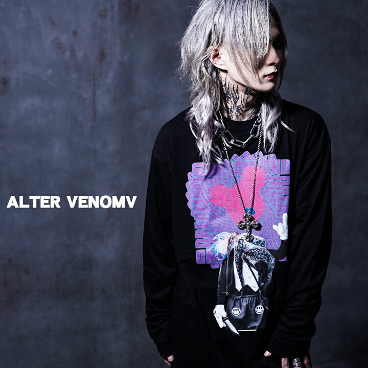 楽天市場 V系 ファッション ロンt メンズ ヴィジュアル系 ホスト ファッション Tシャツ 長袖tシャツ 長袖 カットソー ブランド オーバーサイズ レディース サイバーパンク サイバー 個性的 派手 奇抜 黒 ブラック ロック オシャレ 地雷系 病みかわ 原宿系 オルターベノム