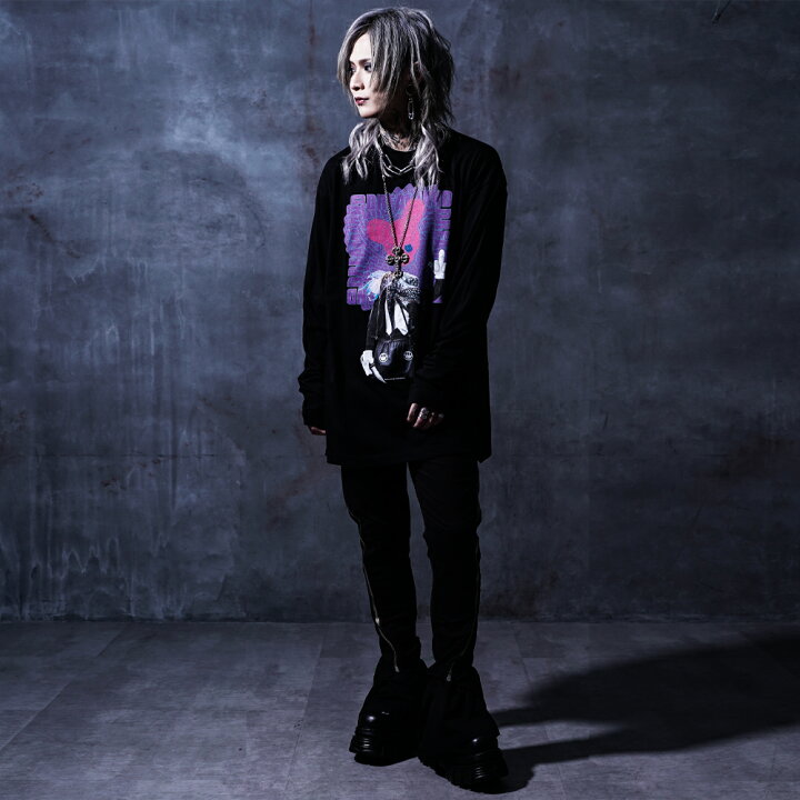楽天市場 V系 ファッション ロンt メンズ ヴィジュアル系 ホスト ファッション Tシャツ 長袖tシャツ 長袖 カットソー ブランド オーバーサイズ レディース サイバーパンク サイバー 個性的 派手 奇抜 黒 ブラック ロック オシャレ 地雷系 病みかわ 原宿系 オルターベノム