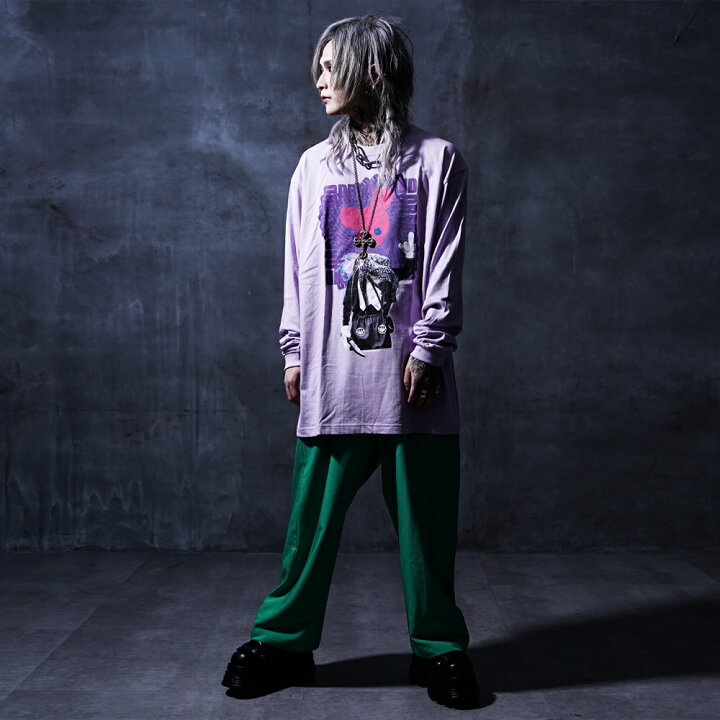 楽天市場 V系 ファッション ロンt メンズ ヴィジュアル系 ホスト ファッション Tシャツ 長袖tシャツ 長袖 カットソー ブランド オーバーサイズ レディース サイバーパンク サイバー 個性的 派手 奇抜 黒 ブラック ロック オシャレ 地雷系 病みかわ 原宿系 オルターベノム