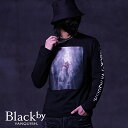 V系 tシャツ メンズ 長袖 ロンT ブランド カットソー 長袖Tシャツ ブラックバイヴァンキッシュ Black by VANQUISH バンキッシュ Vネック ヴィジュアル系 ファッション ホスト 黒 ブラック ブラックコーデ パンク ロック オシャレ 原宿系 ゴスロリ オズ Oz【送料無料】