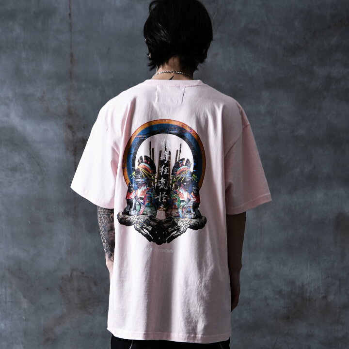 楽天市場 Tシャツ メンズ カットソー V系 ヴィジュアル系 ファッション 大きいサイズ 半袖tシャツ ストリート系 ブランド オーバーサイズ レディース サイバーパンク サイバー ファッション 和柄 服 個性的 派手 パンク ロック オシャレ 原宿系 オルターベノム Alter