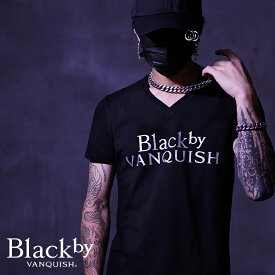 Tシャツ メンズ ブランド ブラックバイヴァンキッシュ Black by VANQUISH バンキッシュ V系 ヴィジュアル系 ファッション 半袖Tシャツ カットソー ホスト ホスト系 黒 ブラック ブラックコーデ モード系 白 パンク ロック オシャレ 原宿系 ゴスロリ オズ Oz