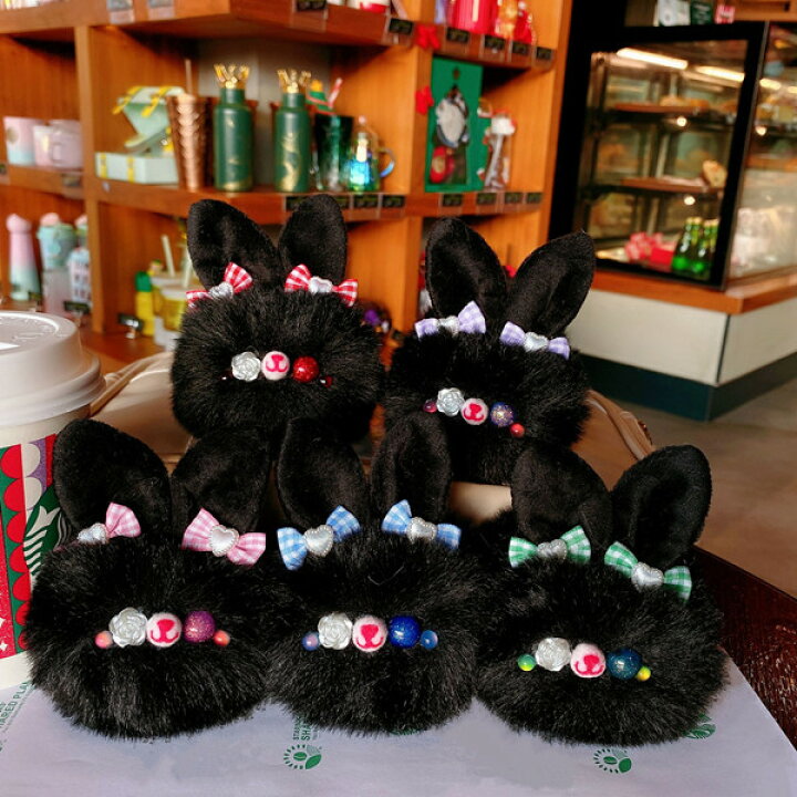 楽天市場 キーホルダー チャーム ペアキーホルダー 韓国 可愛い ブラック 兎 ぬいぐるみ キーホルダー かわいい ぬいぐるみ ふわふわ キーリング バッグチャーム 可愛いペンダント 小物アクセサリー カップル バレンタインデープレゼント 彼氏 彼女 Pregaloshop