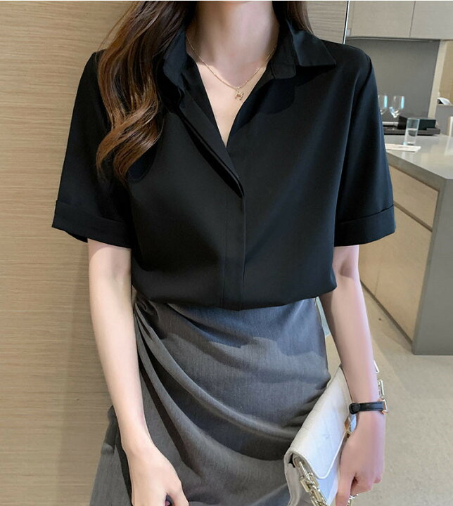 楽天市場 送料無料 レディース シャツ 半袖 フォーマル ブラウス スーツ シャツ 女性 ビジネス オフィス Ol 通勤 夏服 シャツ トップス 事務服 無地 仕事用 カジュアル 大人 オフィス カジュアル 形態安定 冷感シャツ S M L Xl 2xl Pregalostore