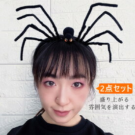 ハロウィン 蜘蛛 ホラー カチューシャ 雑貨 仮装道具 小物 おもしろい 男女兼用 レディース メンズ イベント パーティー ヘアバンド びっくり おもしろい 面白 演出 仮装 コスプレ お化け屋敷 衣装 舞台 恐怖 cosplay 小物