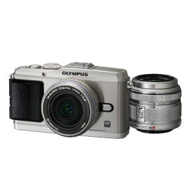 【中古】【1年保証】【美品】OLYMPUS E-P3 ツインレンズキット シルバー