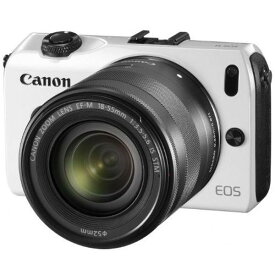【中古】【1年保証】【美品】Canon EOS M レンズキット 18-55mm IS STM ホワイト