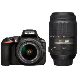 【中古】【1年保証】【美品】Nikon D5500 18-55mm VR II 55-300mm VR ダブルズームキット ブラック
