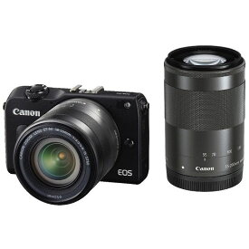 【中古】【1年保証】【美品】Canon EOS M2 18-55mm IS STM / 55-200mm IS STM ブラック
