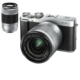 【中古】【1年保証】【美品】FUJIFILM X-A1 16-50mm / 50-230mm ダブルズームレンズキット シルバー