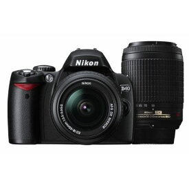 【中古】【1年保証】【美品】Nikon D40 18-55mm II 55-200mm VR ダブルズームキット ブラック