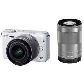 【中古】【1年保証】【美品】Canon EOS M10 15-45mm 55-200mm ダブルズームキット ホワイト