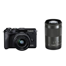 【中古】【1年保証】【美品】Canon EOS M6 Mark II ダブルズームキット ブラック