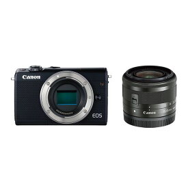【中古】【1年保証】【美品】Canon EOS M100 レンズキット 15-45mm IS STM ブラック