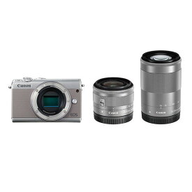 【中古】【1年保証】【美品】Canon EOS M100 ダブルズームキット 15-45mm IS STM + 55-200mm IS STM グレー