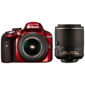 【中古】【1年保証】【美品】Nikon D3300 18-55mm 55-200mm II VR ダブルズームキット2 レッド
