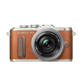 【中古】【1年保証】【美品】OLYMPUS E-PL8 14-42mm EZレンズキット ブラウン