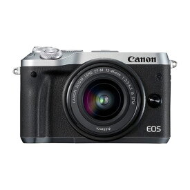 【中古】【1年保証】【美品】Canon EOS M6 レンズキット 15-45mm IS STM シルバー