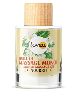 【日本未発売!フランス製 ティアレの香りマッサージオイル 】LOVEA - 多目的ボディマッサージオイル - モノイ - ボディーにハリと潤いの栄養補給! 97%天然由来 - 無着色 - ヴィーガン - 50 ml