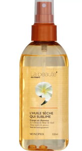 【日本未発売!フランス製 髪とボディー両用 】 パールオイル配合!ティアレ(タヒチの花)の香りがほのかに香る!パーフェクトオイル150 ml