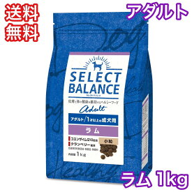 セレクトバランス ラム アダルト 成犬 小粒 1kg ドッグフード 送料無料