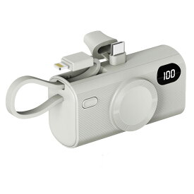 モバイルバッテリー 軽量 小型 iPhone Apple Watch 充電器 アップルウォッチ充電器 最新OS対応 大容量 5000mAh 非常用 防災 避難 地震 停電 ワイヤレス充電器 スタンド付 type-c 急速充電 3台同時 コードレス スマホ充電器