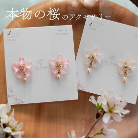 バリセニュン Bali Senyum 桜 花びら ピアス イヤリング 揺れるタイプ レディース お花 ソメイヨシノ おしゃれ かわいい 大ぶり ギフト プレゼント ピンク ホワイト Pearl #S040 Ac032