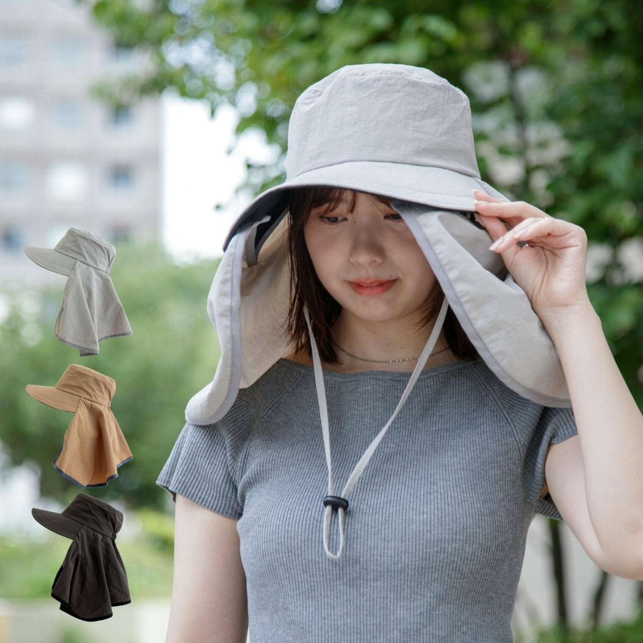 世界最高峰レベルのUPF50+のUVカット生地を使用したフレアハット。絶対に日焼けしたくない日におすすめのアイテム。保冷剤ポケット付きで夏の熱中症予防にも。遮熱効果も◎高機能日よけ帽子は夏ギフトにも喜ばれること間違いなし。
