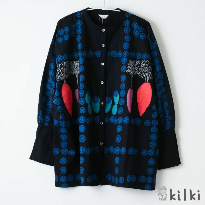楽天市場】【10%OFF】 KILKI キルキー ブラウス ベジスタンプ 黒 