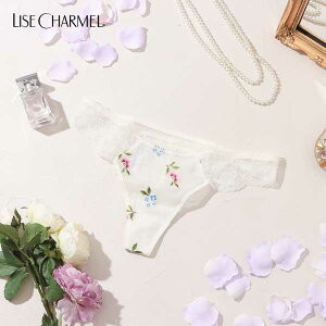 10%OFF セール リズシャルメル LISE CHARMEL タンガ Tバック BAISERS D ETE 夏のくちづけ レディース 下着 インポート 高級 ランジェリー 花柄 刺繍 かわいい ギフト 白 ホワイト S M L Lc392 ACG0019