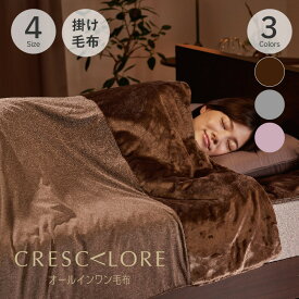 CRESCALORE オールインワン毛布 （一枚で毛布、布団カバー、布団としてお使いいただける、秋から春先まで、肌寒い時期から真冬までずっと使えるマルチな寝具） クレスカローレ 暖かい 冬 防寒 寒さ対策 あったか 洗える マイクロファイバー おしゃれ おすすめ 人気 保温