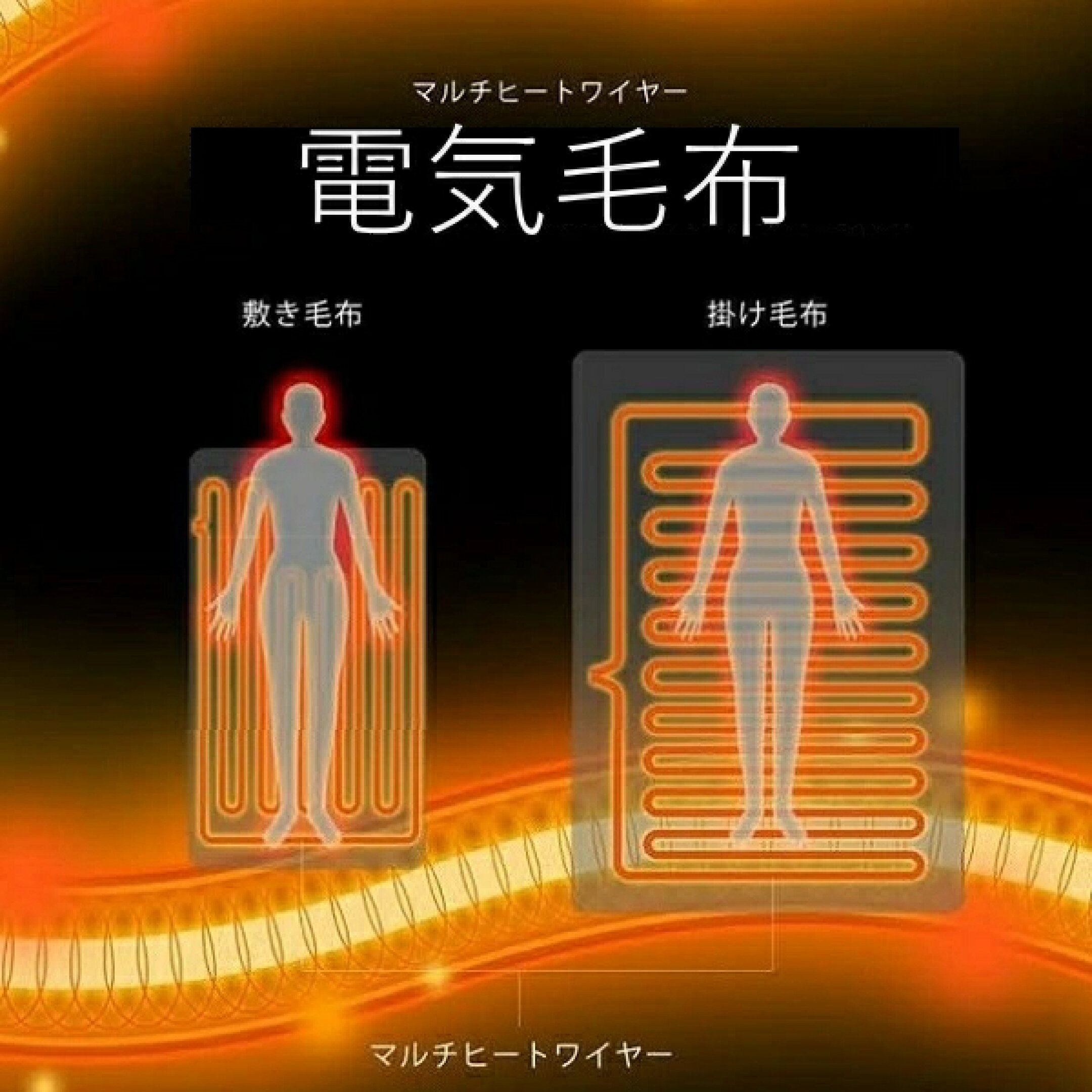 電気毛布ヒートクラッカー（敷き毛布） 電磁波カットモデル