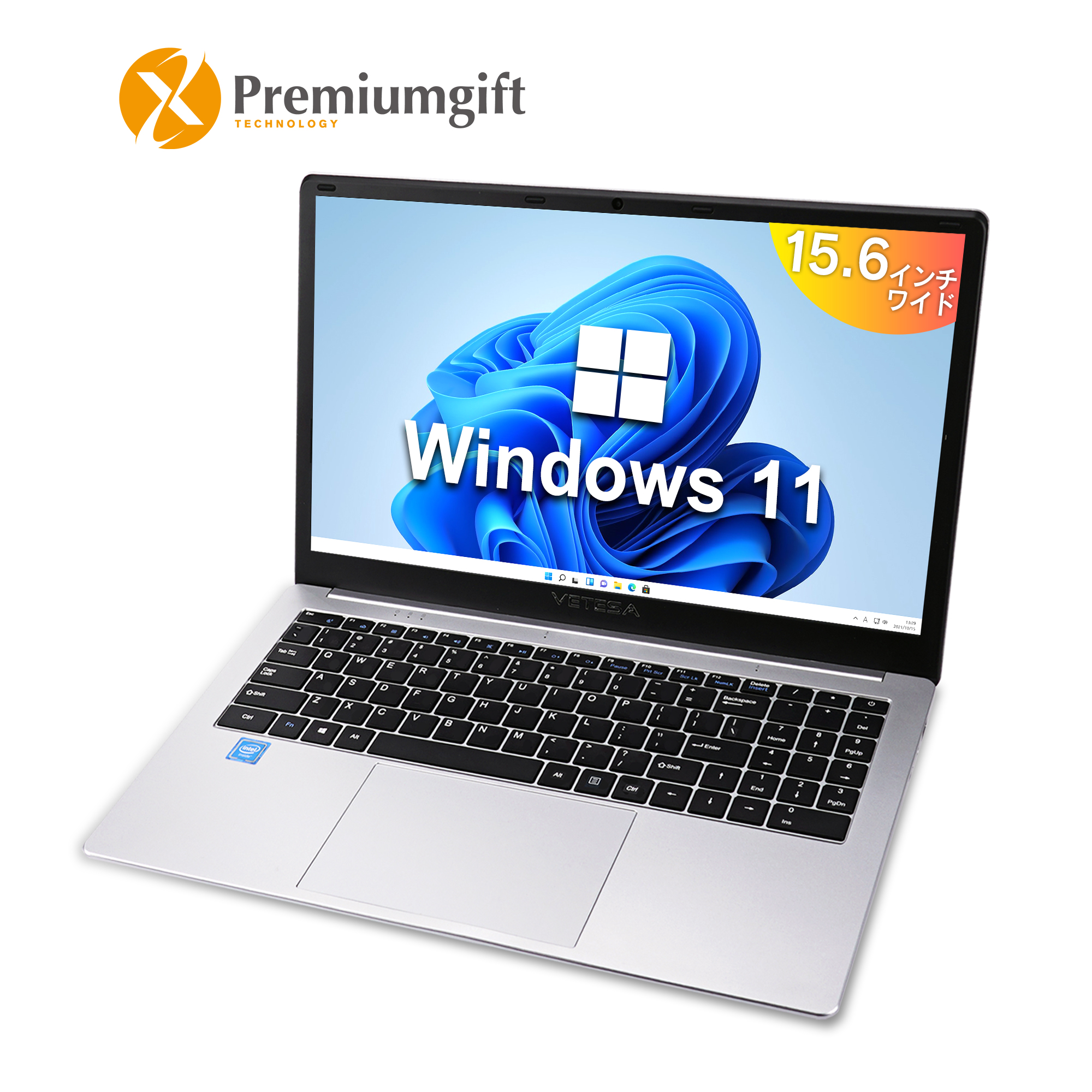 Win11搭載 ノートパソコン Office付き 新品 初心者向け 初期設定済 パソコン Windows11 Pro ノートPC 15.6 型  インテルCeleron メモリ8GB 高速SSD128GB SSD増設可 テンキー付 Webカメラ zoom 軽量薄型 フルHD 大容量バッテリー  