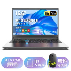 新品ノートパソコン Office付き 第13世代Intel N95 15.6型 バックライト付き日本語配列テンキー付き指紋認証付き 初心者向け Intel Celeronメモリ16GB SSD256GB IPS広視野角液晶 Webカメラ 10キー付き バックライト 日本語キーボードフィルム mini