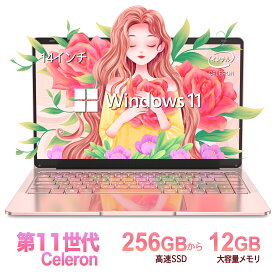 ノートパソコン 新品 Office付き 初心者向け 初期設定済 Win11 Pro 日本語キーボード テレワーク応援 Celeron N3350メモリー:12GB/高速SSD:1TB/14型液晶/Webカメラ/USB 3.0/miniHDMI/無線機能/Bluetooth/超軽量大容量バッテリー/ノートPC在宅勤務ローズゴールドUSB32GB付属