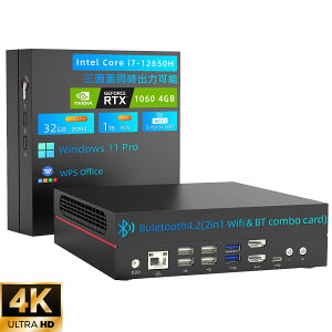 X[p[SALEIQ[~O~jPC miniPC fXNgbvCeCore i7-12650H GPU NVIDIA GeForce RTX 1060 mini pc ő4.7GHz fXNgbvpc Windows11 WPS 32GB DDR4 1TB SSD 4K 𑜓x@VETESA yʖLxȃC