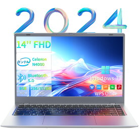 2024年モデル 新品ノートパソコン Office Win11 搭載 メモリ 8GB 14インチ ノートPC インテル Celeron N4000 US キーボード 日本語キーボードフィルム付き NC14G
