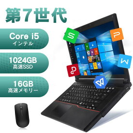 Windows11搭載 中古 ノートパソコン office付き 初心者向け 初期設定不要 ノートPC インテル Celeron 第6世代Core i5 メモリ16GB 新品SSD512GB 15.6インチ 無線LAN搭載 中古パソコン マウス無料付属 おまかせパソコン 富士通 NEC など